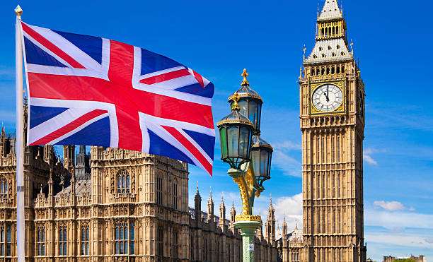 United Kingdom flag and Big Ben representing global education